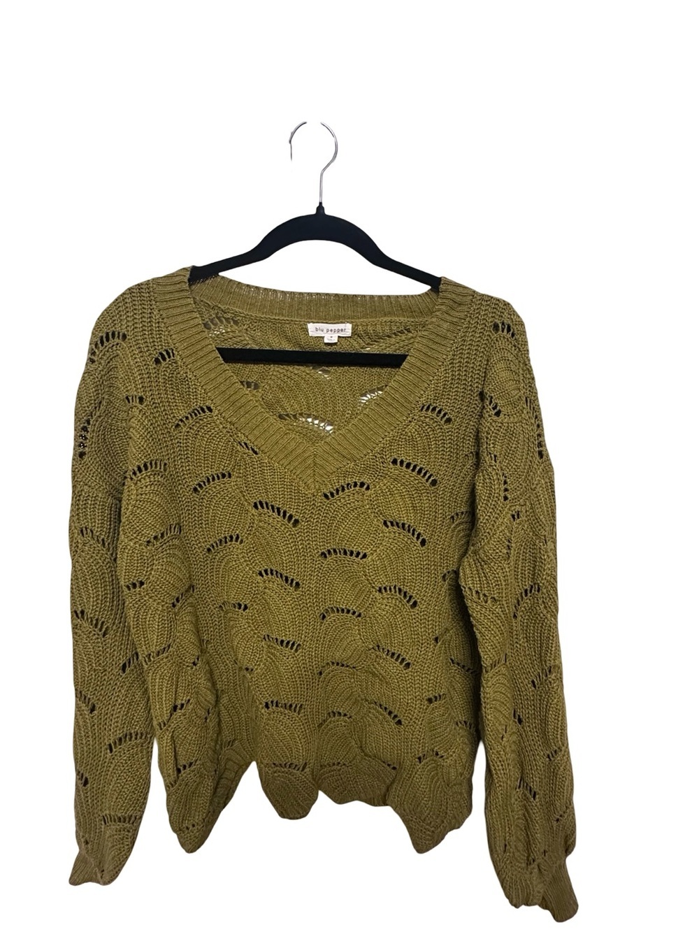 Blu Pepper V-Neck Knit Sweater - Unbranded